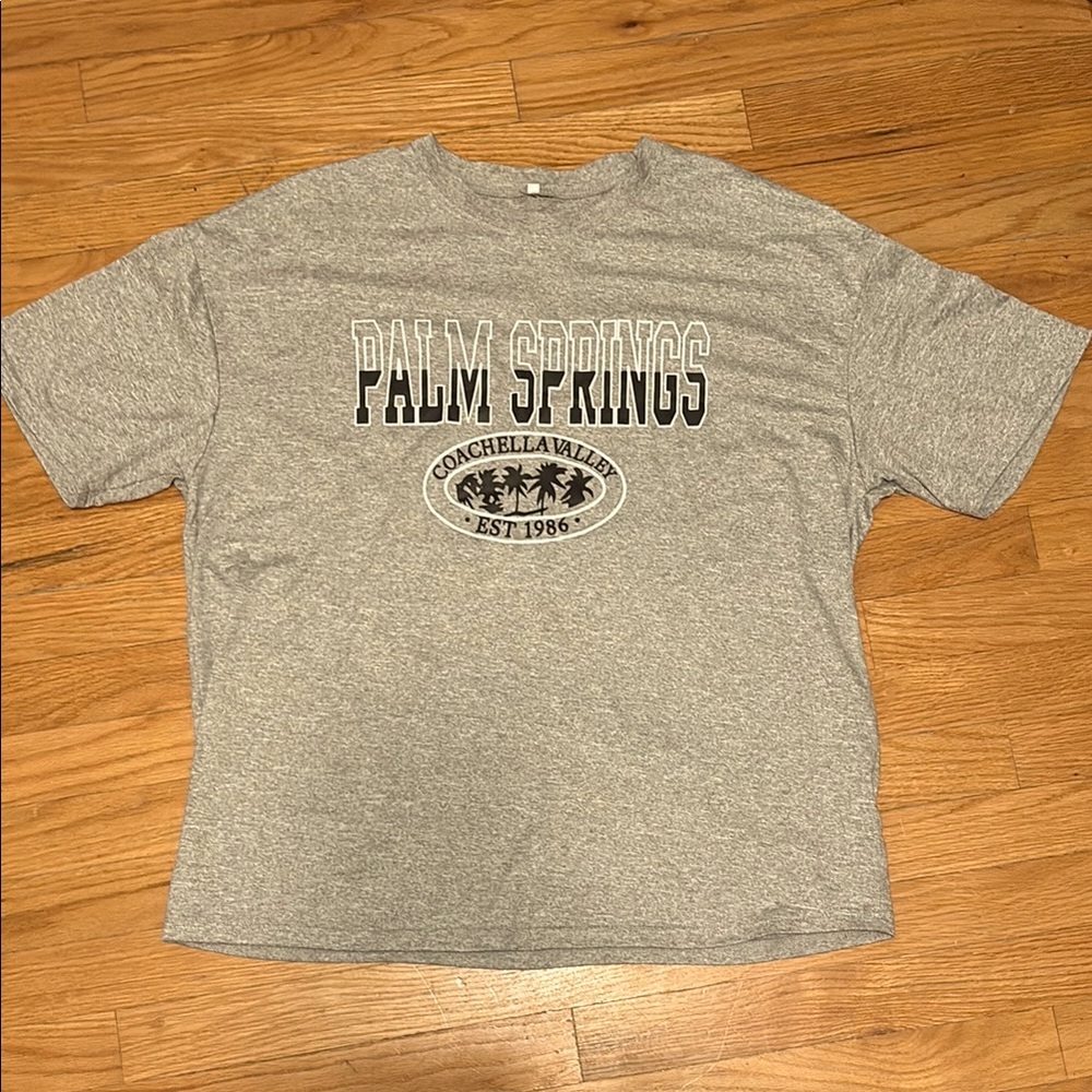 Amazon Gray Palm Springs Graphic Tee